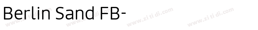 Berlin Sand FB字体转换